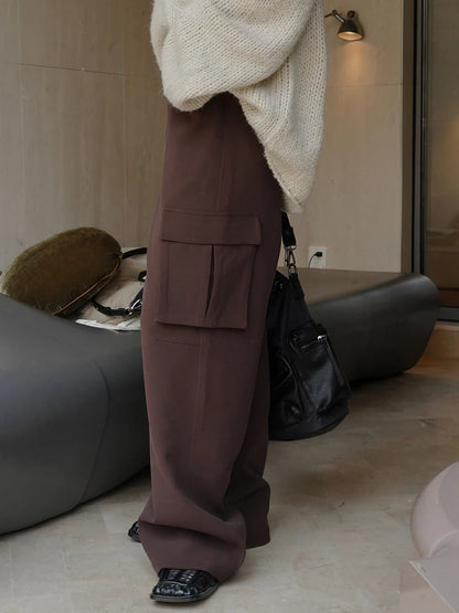 High Waist Cargo Wide Leg Cargo Pant